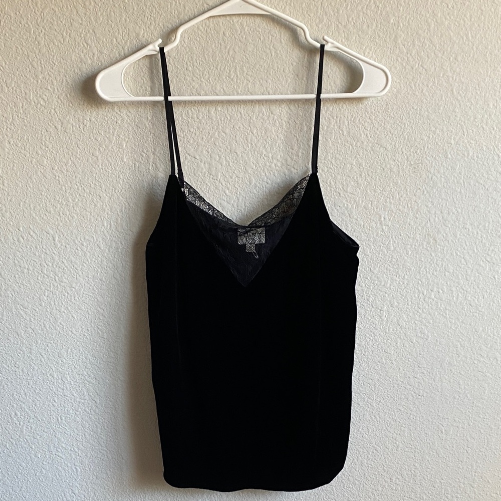 Cami NYC Black Velvet Lace Cami